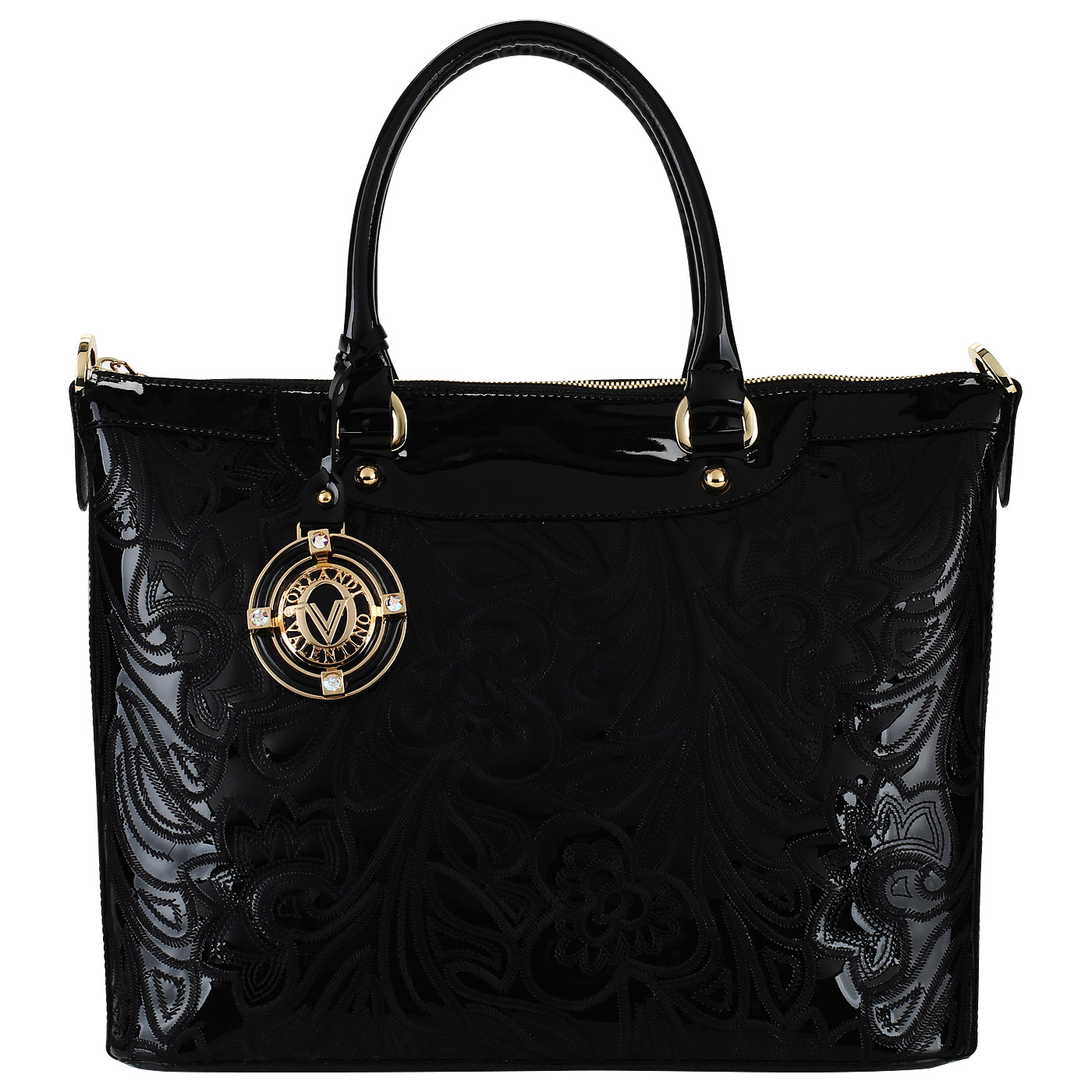 Valentino Orlandi Женская лакированная сумка с плечевым ремешком
