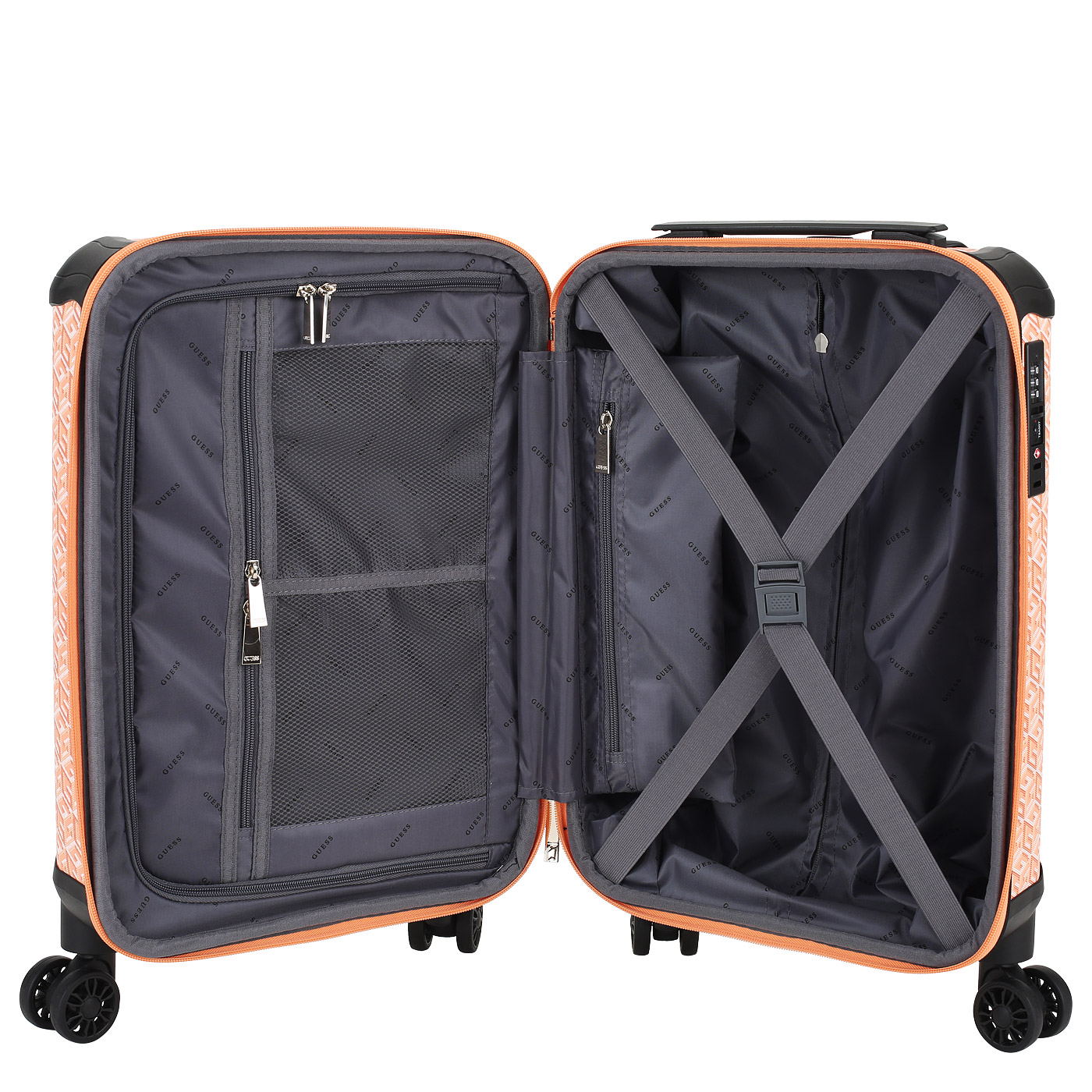Чемодан тисненый Guess Wilder Travel