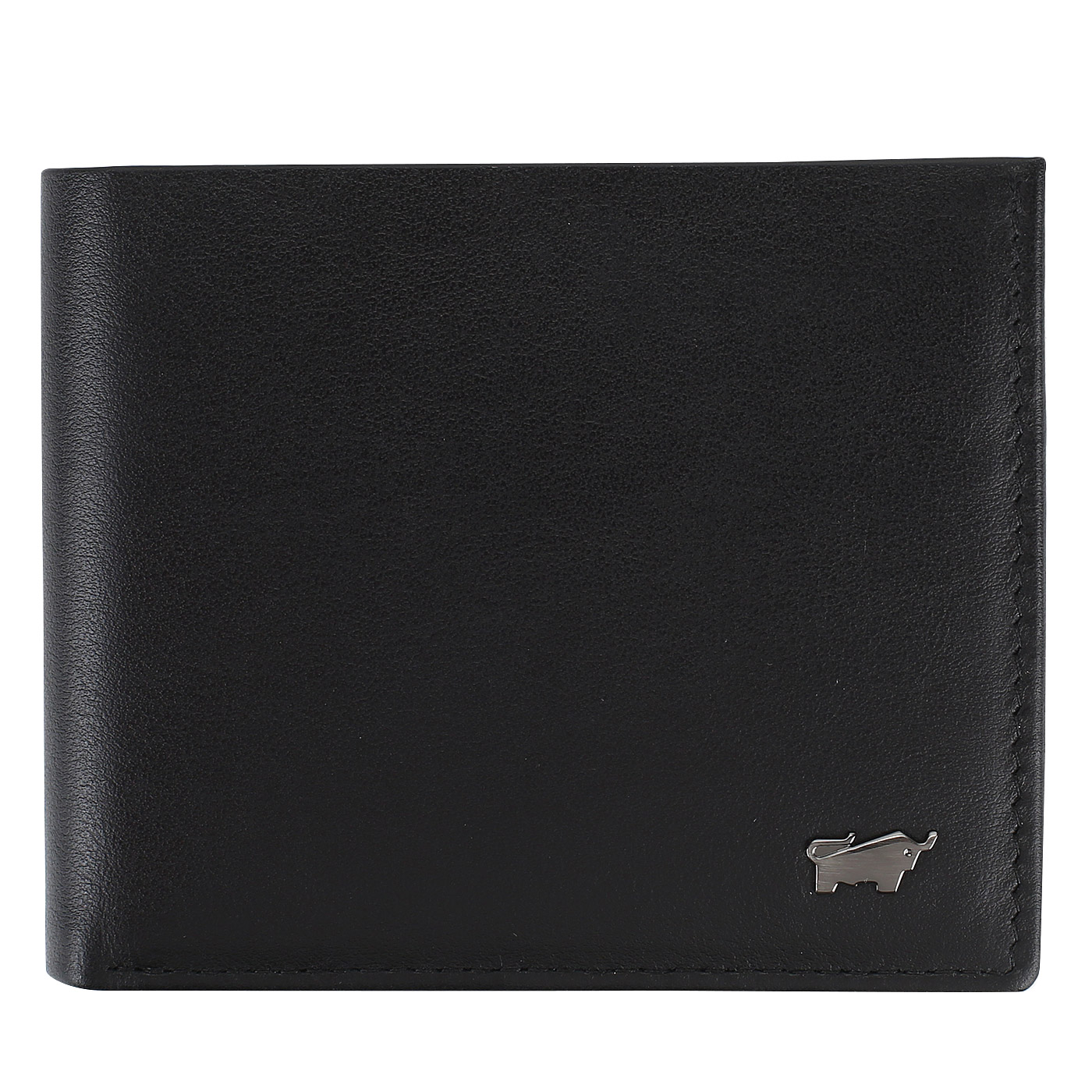 Braun Buffel Черное компактное портмоне