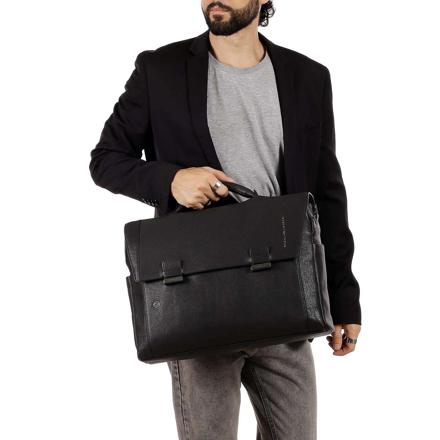 Кожаный портфель Piquadro Cronus