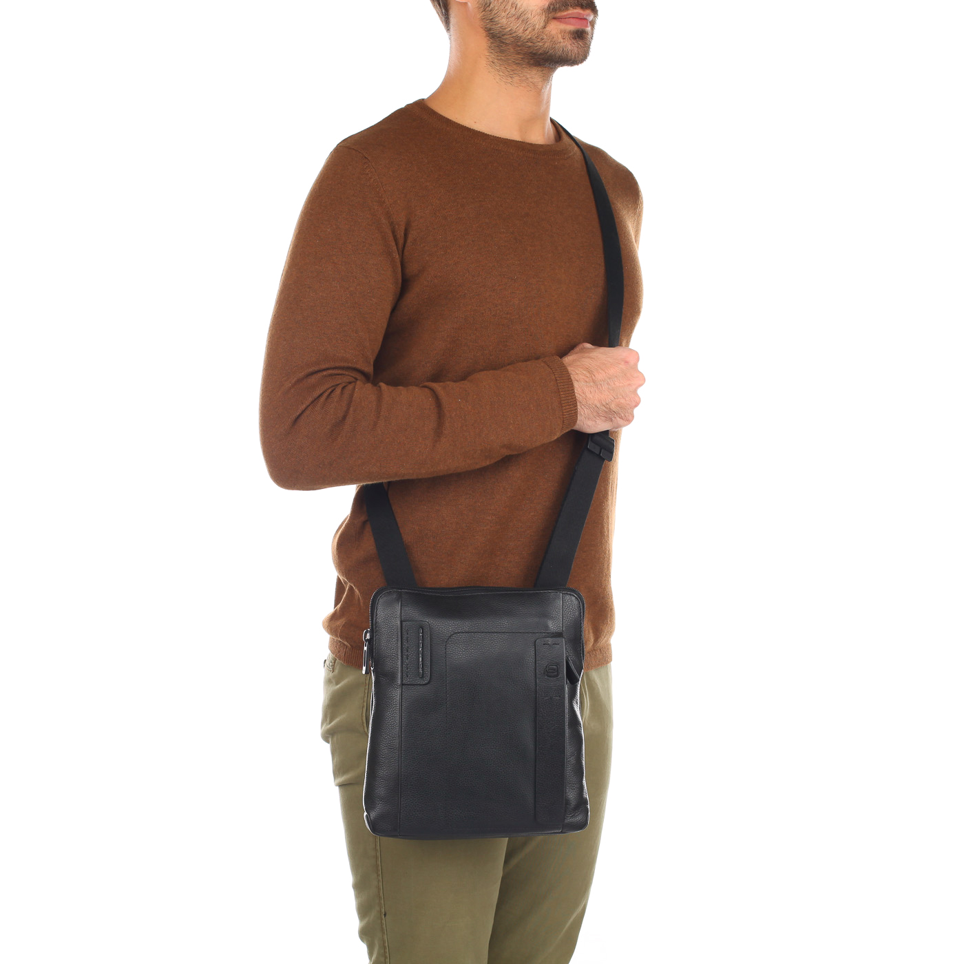 Мужская сумка через плечо из натуральной кожи Piquadro Plus