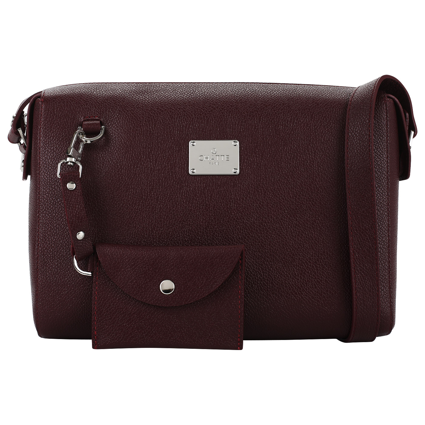Chatte Бордовая сумочка с ремешком