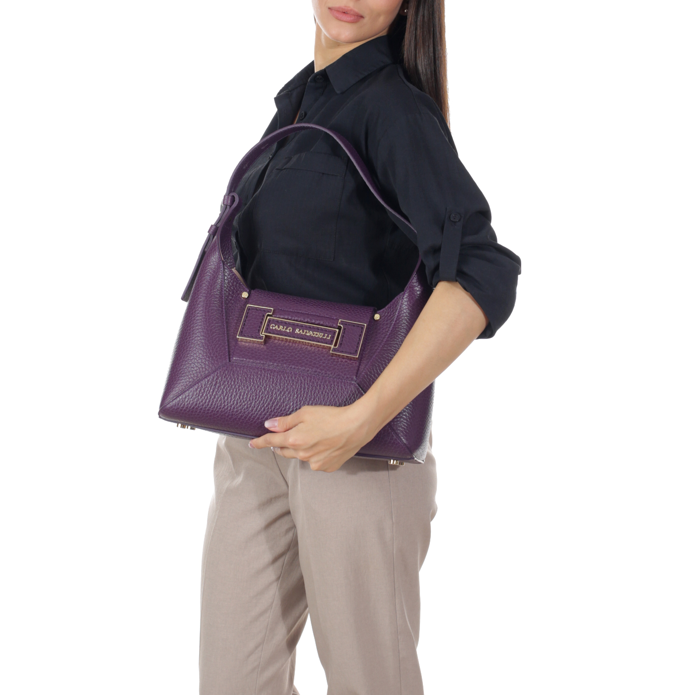 Кожаная сумка Carlo Salvatelli Marta cervino