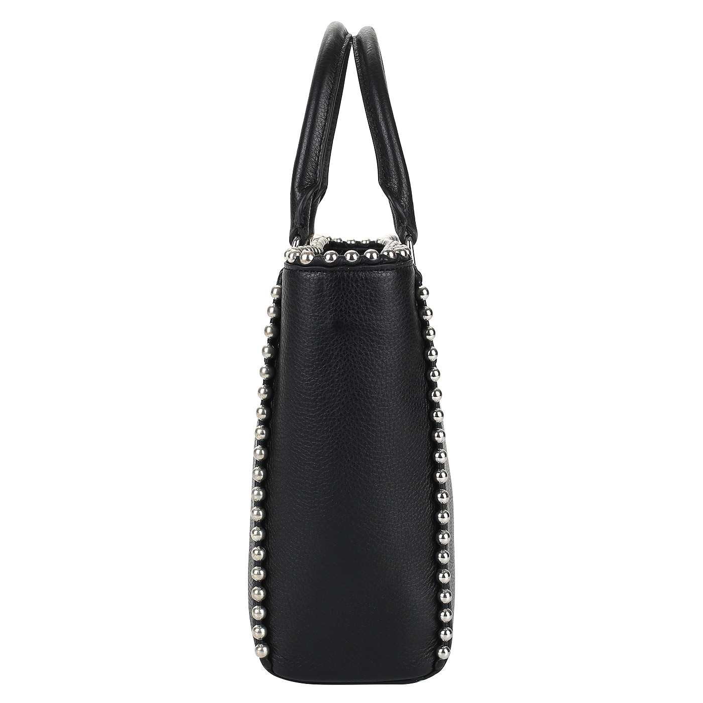 Женская черная сумка с декором Love Moschino Pallina