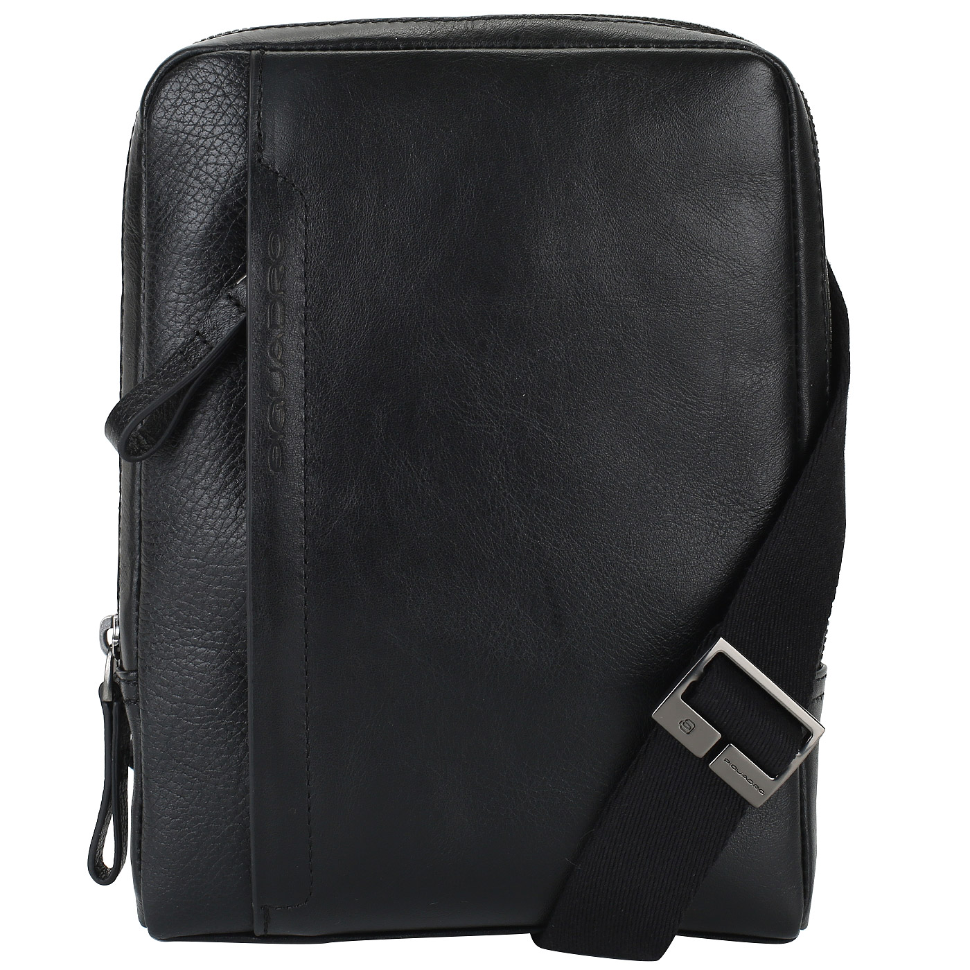Piquadro Мужская сумка-планшет из черной кожи