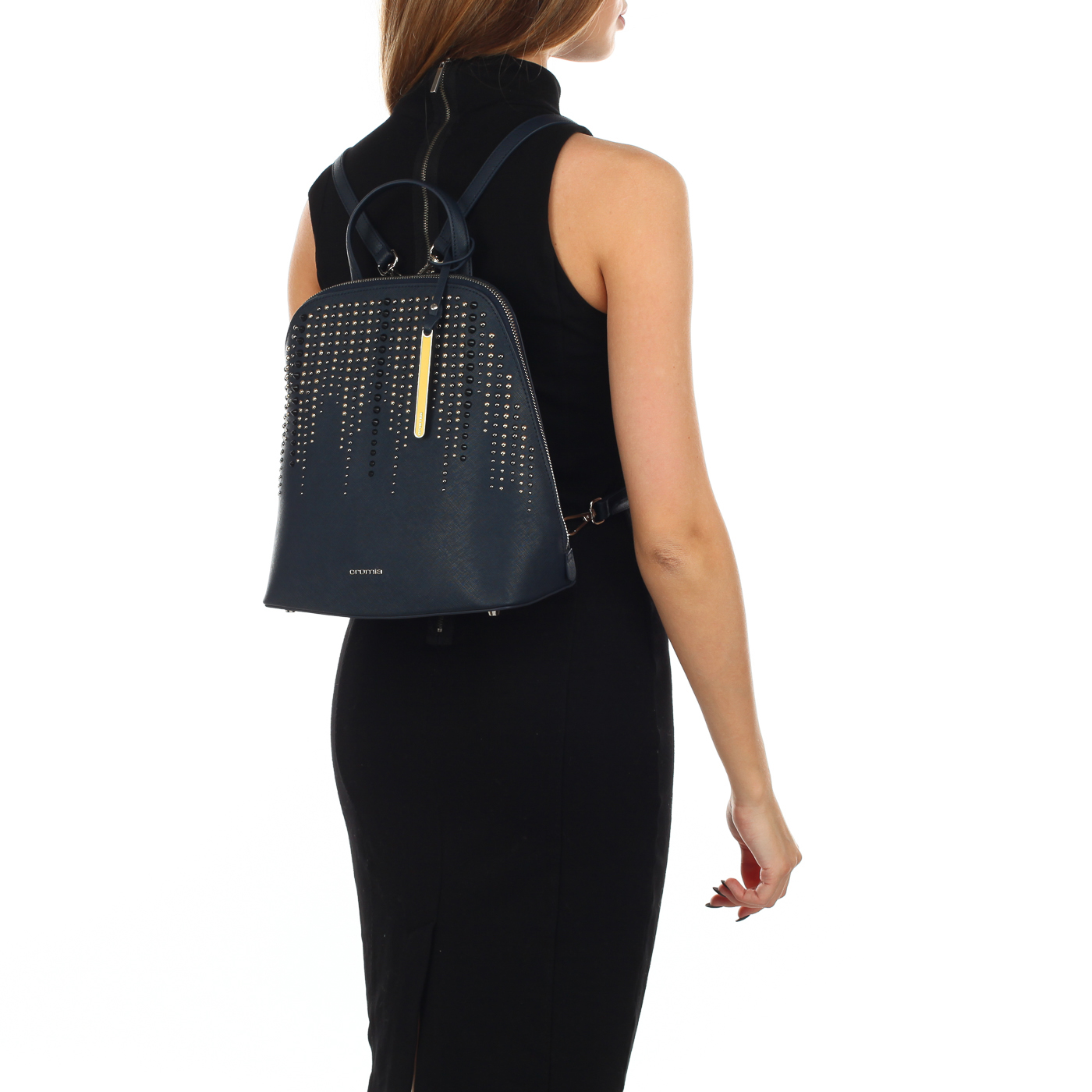 Сафьяновый рюкзак с декором Cromia Perla Rock