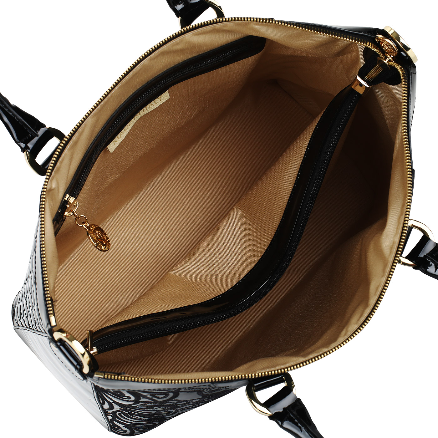 Женская лакированная сумка с плечевым ремешком Valentino Orlandi Dafne