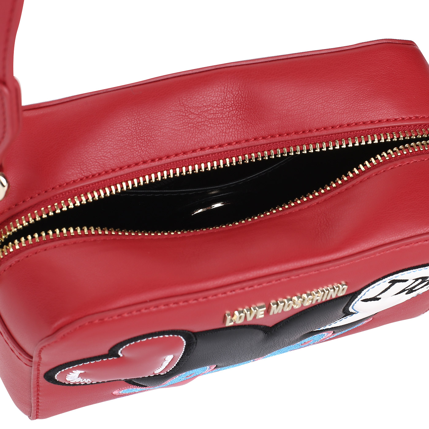Женская сумочка с широким ремешком Love Moschino Patches
