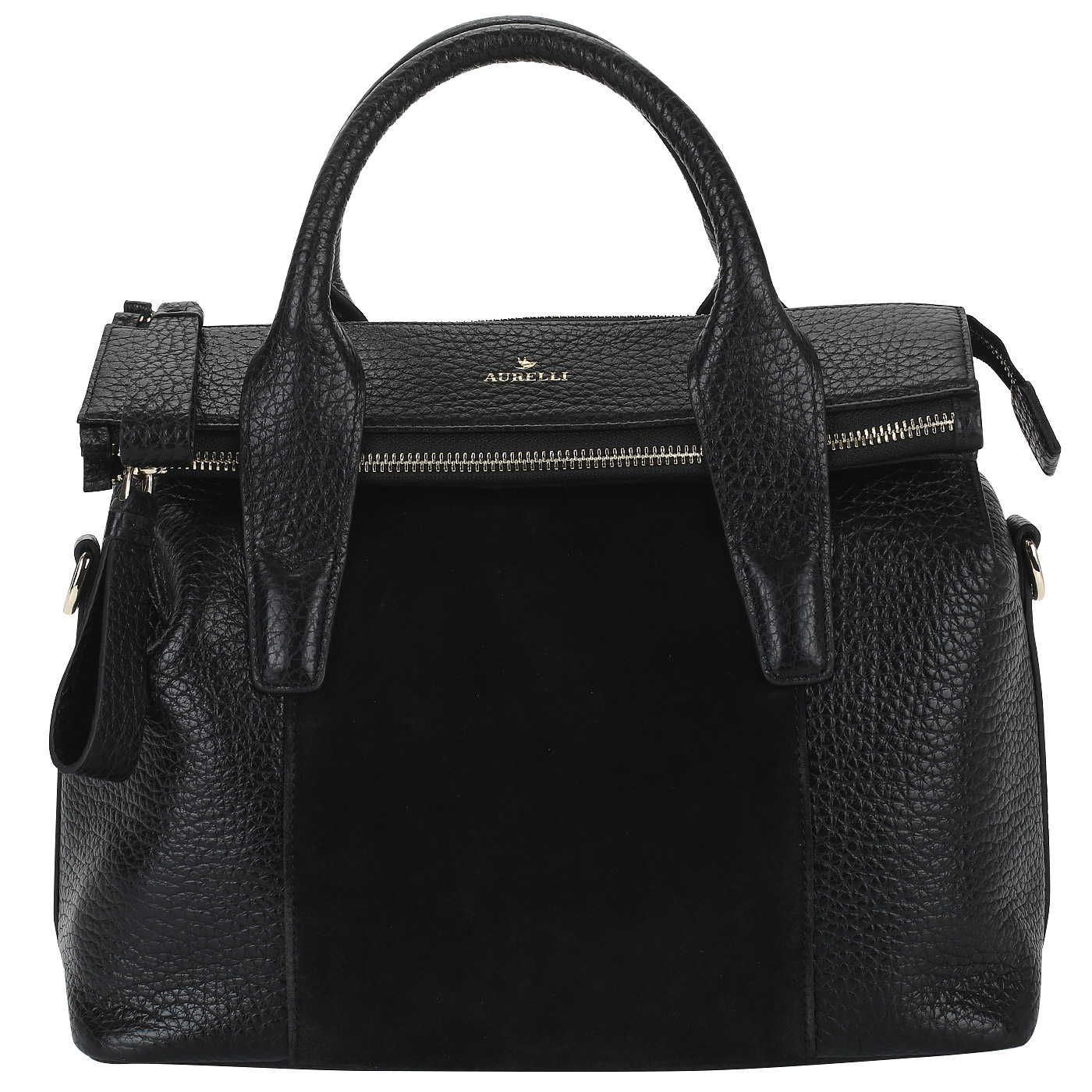 Aurelli Черная комбинированная сумка