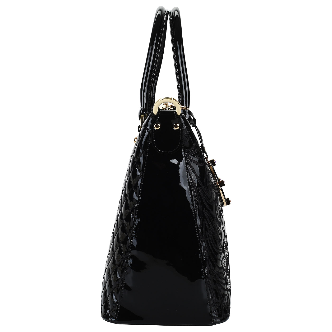 Женская лакированная сумка с плечевым ремешком Valentino Orlandi Dafne